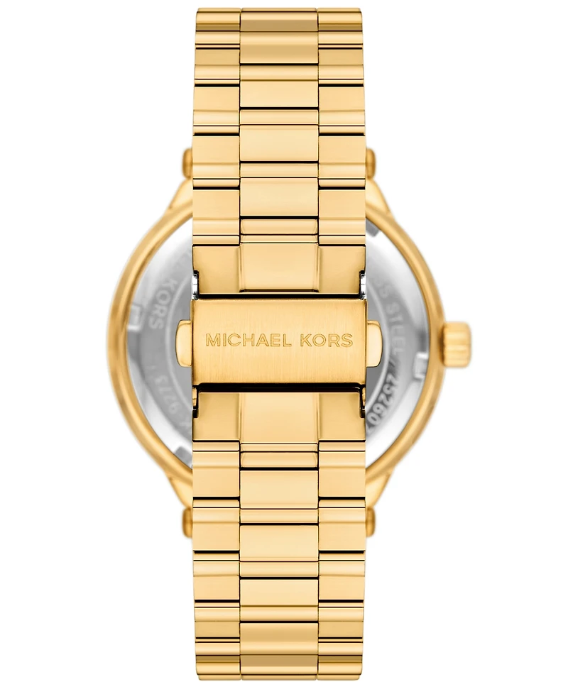 Michael Michael Kors Men's Billie Three-Hand Gold-Tone Stainless Steel Watch 44mm