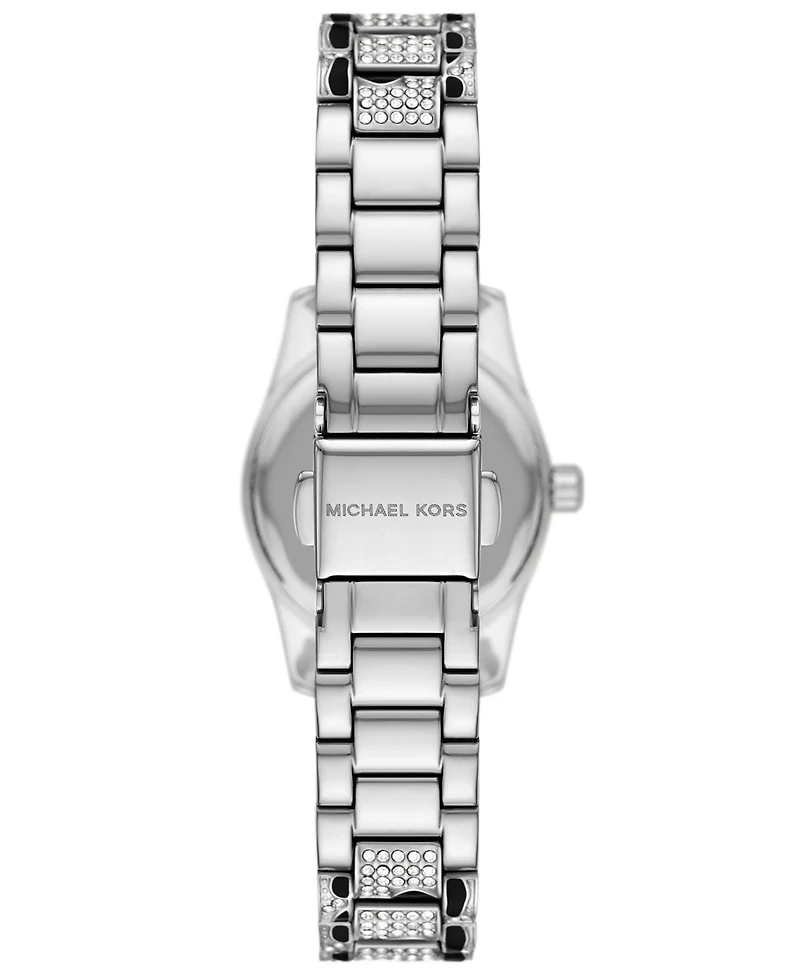Michael Michael Kors Women's Lexington Three-Hand Animal Print Stainless Steel Watch 26mm