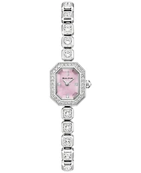 Bulova Women's Box Set Crystal Silver-Tone Stainless Steel Bracelet Watch 15mm