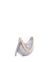 Pre-Owned Gucci Mini Half Moon Hobo Gg Matelasse Leather