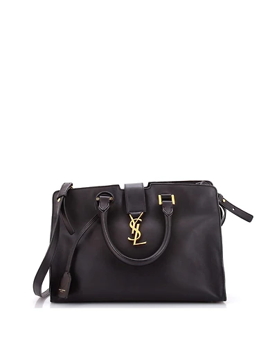 Pre-Owned Saint Laurent Small Monogram Cabas Leather