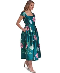 Eliza J Women's Square-Neck Fit & Flare Midi Dress