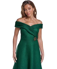 Eliza J Women's Off-the-Shoulder Ballgown Dress
