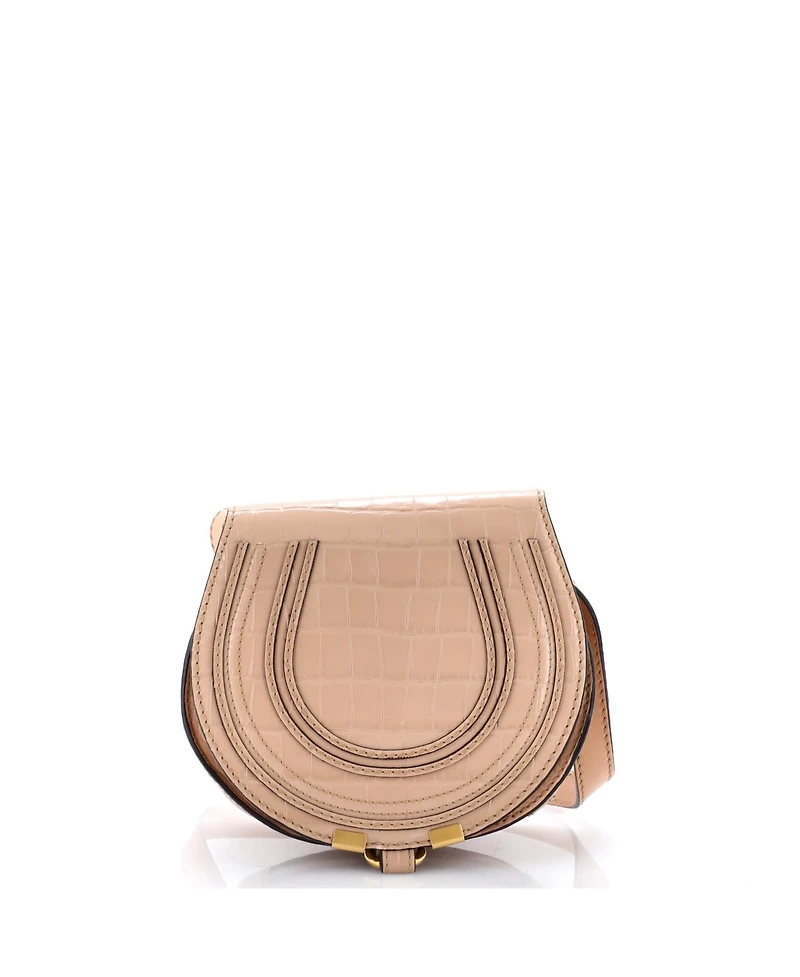 Pre-Owned Chloe Mini Marcie Crossbody Bag Embossed Leather
