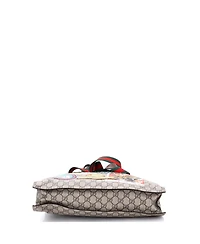 Pre-Owned Gucci North South Courrier Convertible Soft Open Tote Gg Coated Canvas with Applique