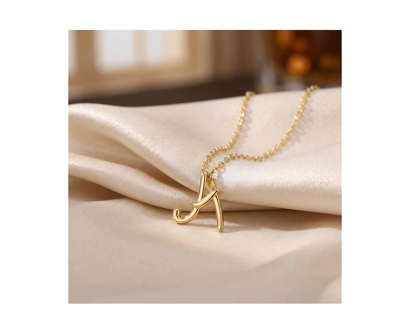 GiGiGirl Stylish 14K Gold Plated Initial Necklace.