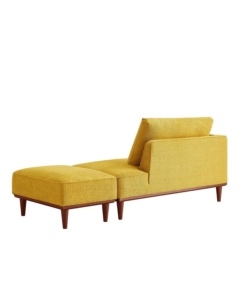 Streamdale Furniture Upholstered Chaise Lounge and Stool for Living Room Bedroom