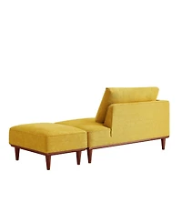 Streamdale Furniture Upholstered Chaise Lounge and Stool for Living Room Bedroom