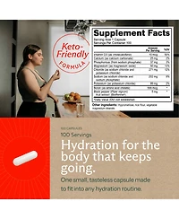 Sunergetic Electrolyte Capsules with Potassium, Magnesium, Calcium and Sodium, Keto-Friendly, Vegetarian, 100 Count