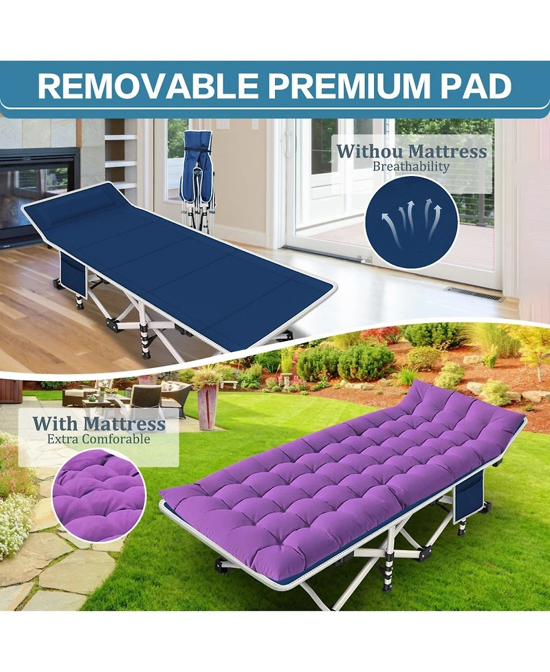 Aofar 2 Pack Camping Bed Folding Mattress Portable Sleeping Cot