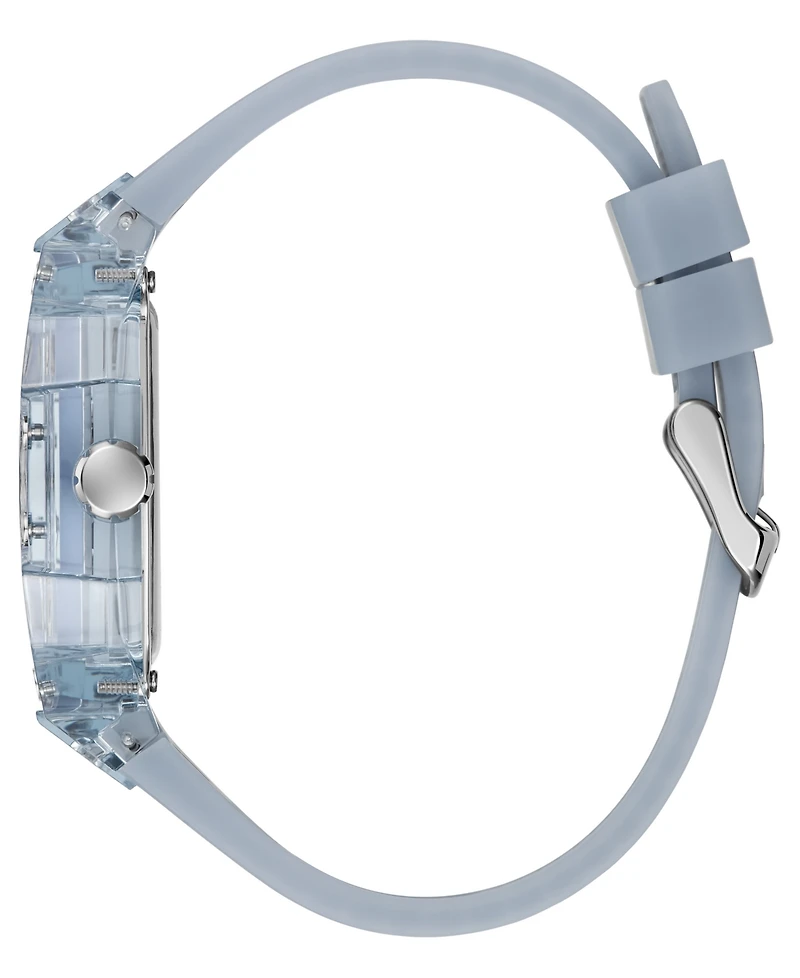 Guess Men's Quartz Blue Silicone Strap Watch 42 mm