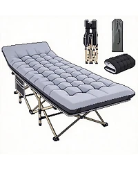 Aofar Folding Camping Cot Portable Outdoor Bed Mat Carry Bag
