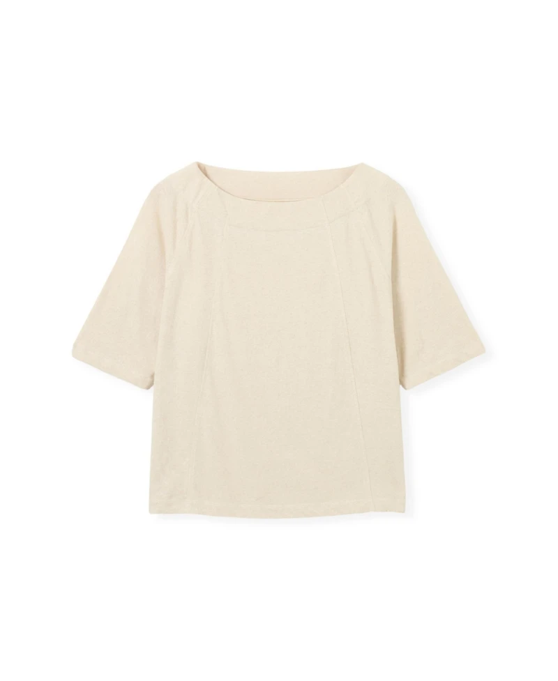 Celtic & Co. Women's Linen Blend Short Sleeve Swing Top