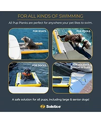 Solstice Original Inflatable Pup Plank Dog Float Floating Ramp Ladder for Pools