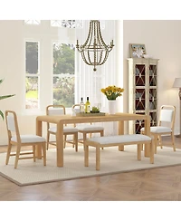 Streamdale Furniture Extendable Dining Set with 4 Chairs and Bench