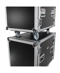 ProX T-12RSS24 12U Ata Deluxe Flight Road Case with 4" Casters for Amplifier Rack Mount Module, 24" Rail Depth