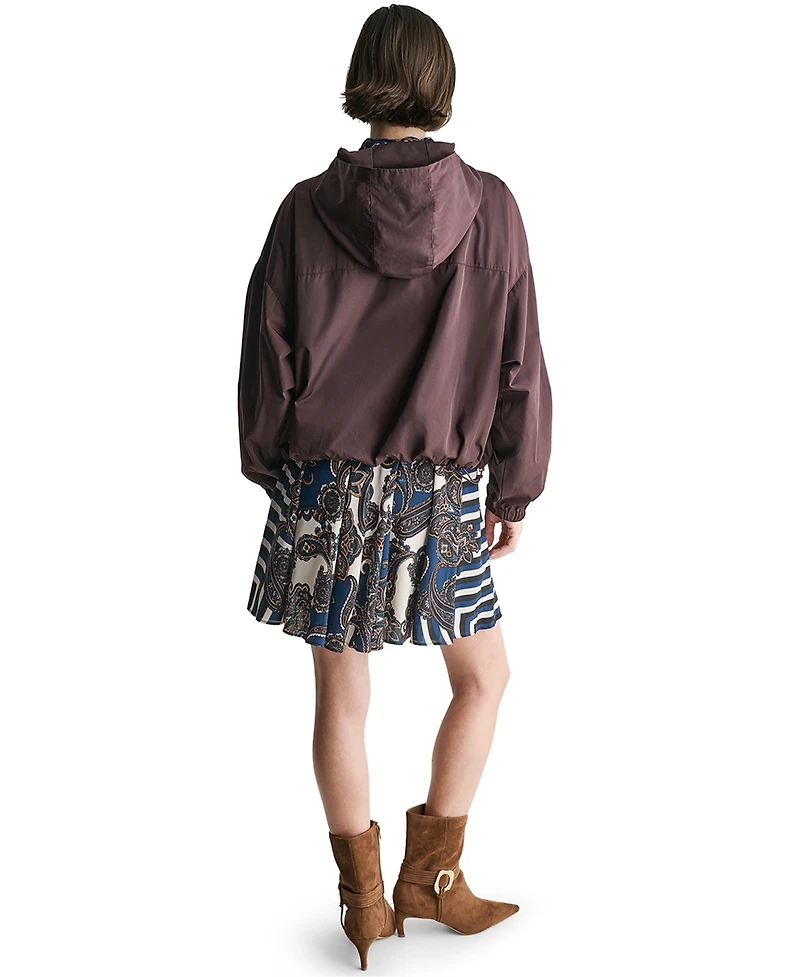 Bcbg Women's Zip-Front Drawcord Hoodie Jacket