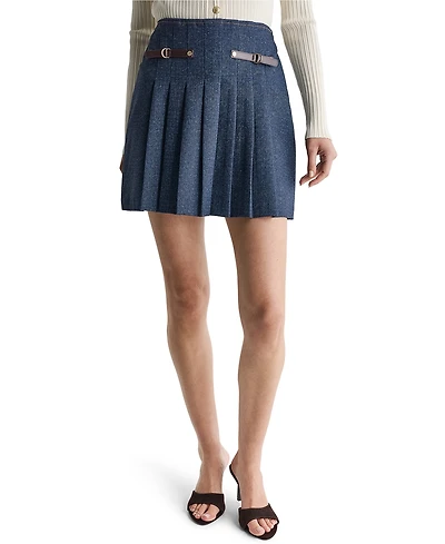 Bcbg Women's Pleated A-Line Mini Skirt