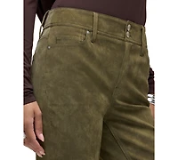Hudson Jeans Women's Dani Mid-Rise Faux Suede Flare Pants