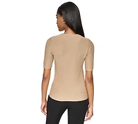 Dkny Women's Short-Sleeve Crewneck Sweater