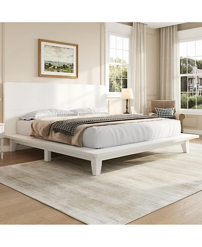 Streamdale Furniture Platform Bed Frame with Headboard