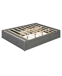 Streamdale Furniture Storage Platform Bed with 4 Drawers and Lift Footboard