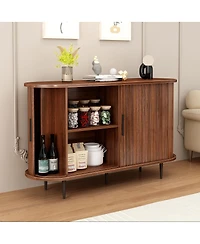 Streamdale Furniture 47''W Fluted Buffet Sideboard Cabinet with Sliding Door