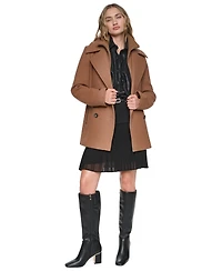 Dkny Women's Double-Breasted Long-Sleeve Peacoat