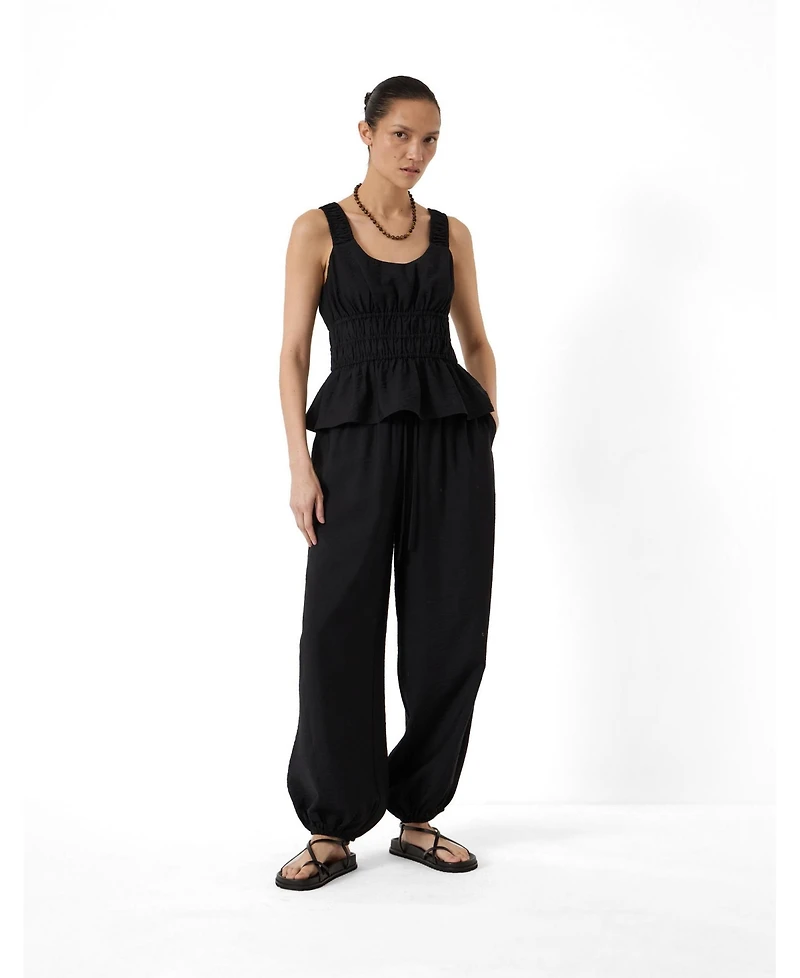 Hush Women's Amaris Bubble-Hem High-Rise Pull-On Pants