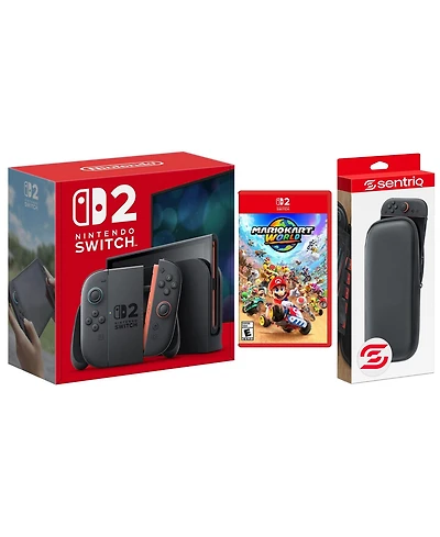 Nintendo Switch 2 Console with Mario Kart World and Protective Case Bundle
