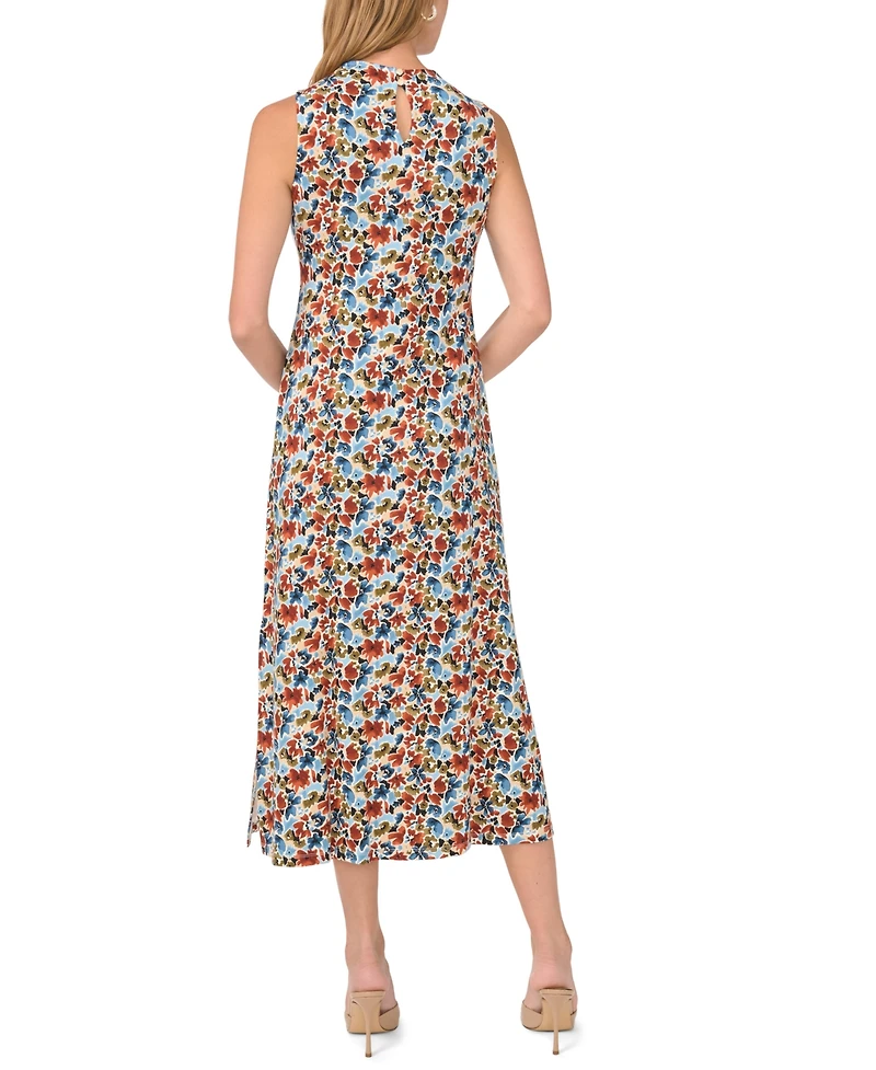 Vince Camuto Women's Sleeveless Mock Neck Knit Midi Dress