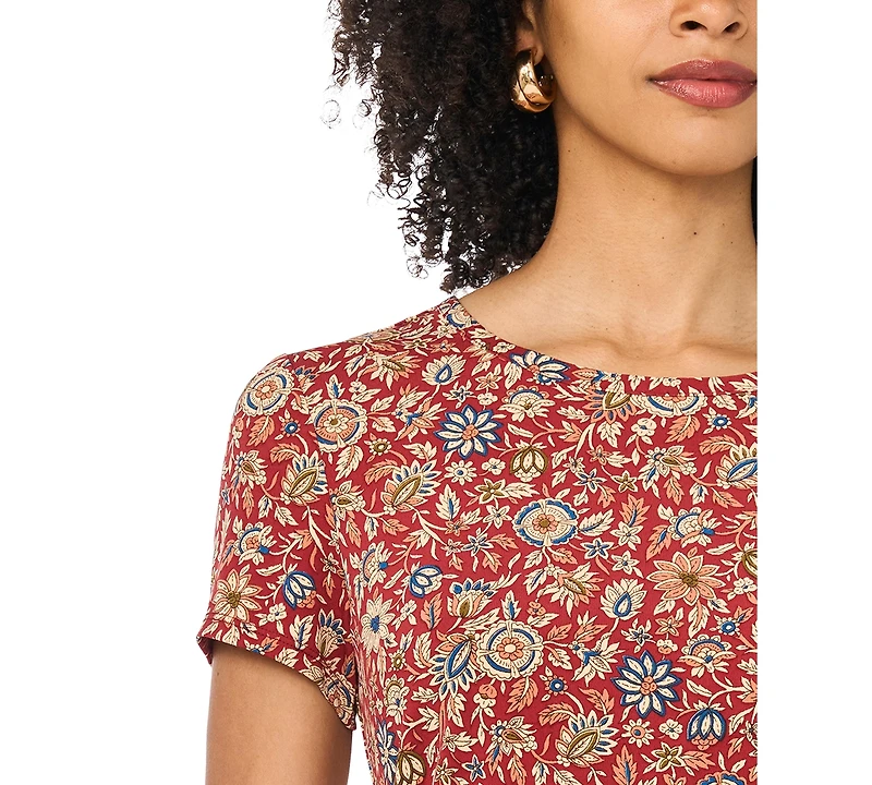 Vince Camuto Women's Crewneck Keyhole Back T-Shirt