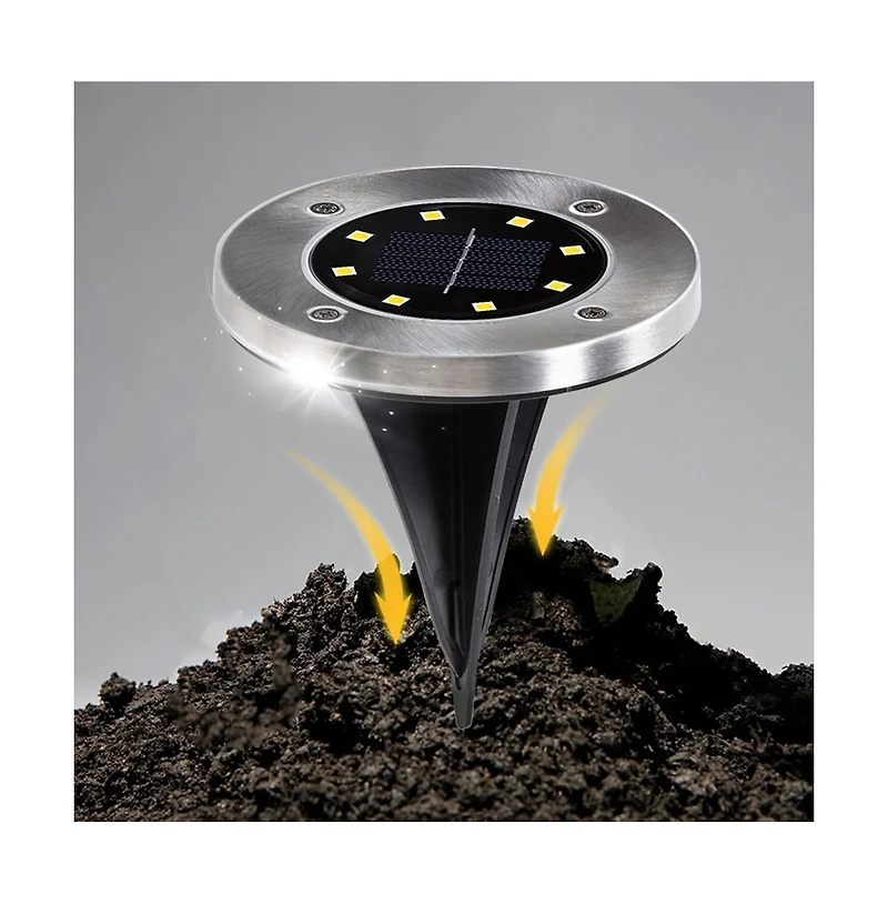 Cowin Led Solar Ground Lights Outdoor Garden Patio Light 8 Pack