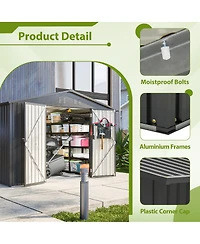 Streamdale Furniture 10x8 Feet Outdoor Metal Storage Shed With Lockable Doors