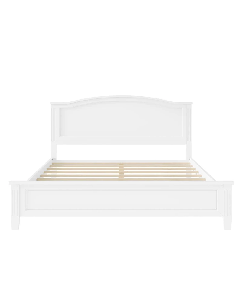 Streamdale Furniture King Size Platform Bed with Headboard with Wooden Slat Support Legs