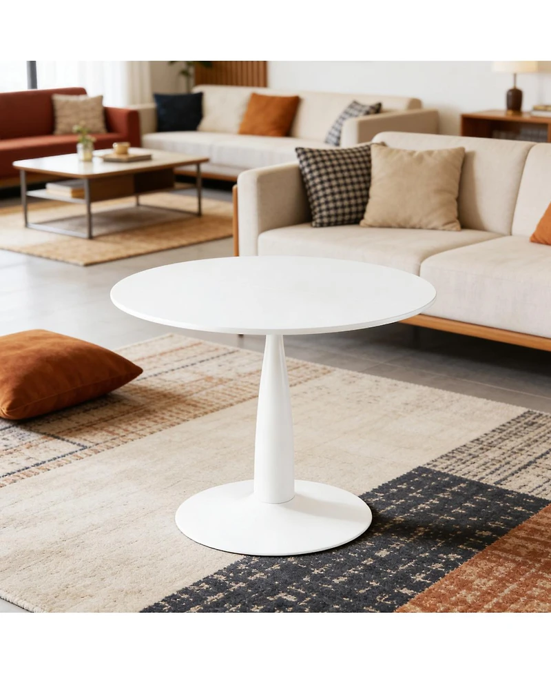 Streamdale Furniture 5-Piece Mid-Century Dining Table Set with Metal Legs and Mdf Top