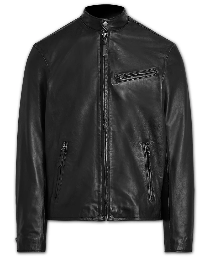 Polo Ralph Lauren Men's Cafe Racer Leather Jacket