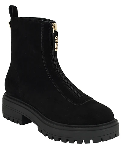 Guess Women's Syyan Front Zip Lug Sole Booties