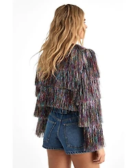 Nasty Gal Women's Tinsel Tiered Cropped Jacket