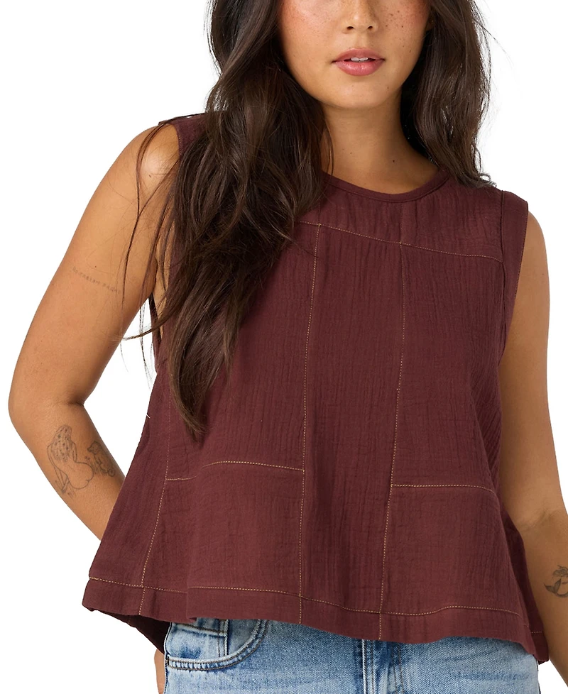 O'Neill Women's Tasia Double Gauze Cotton Tank Top