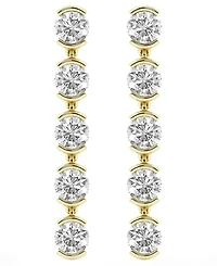 Forever Grown Diamonds Lab-Grown Diamond Dangling Earrings (2 ct. t.w.) in 14k Yellow Gold-Plating Over Sterling Silver