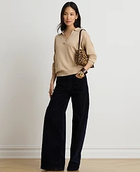 Lauren Ralph Women's V-Neck Polo Sweater