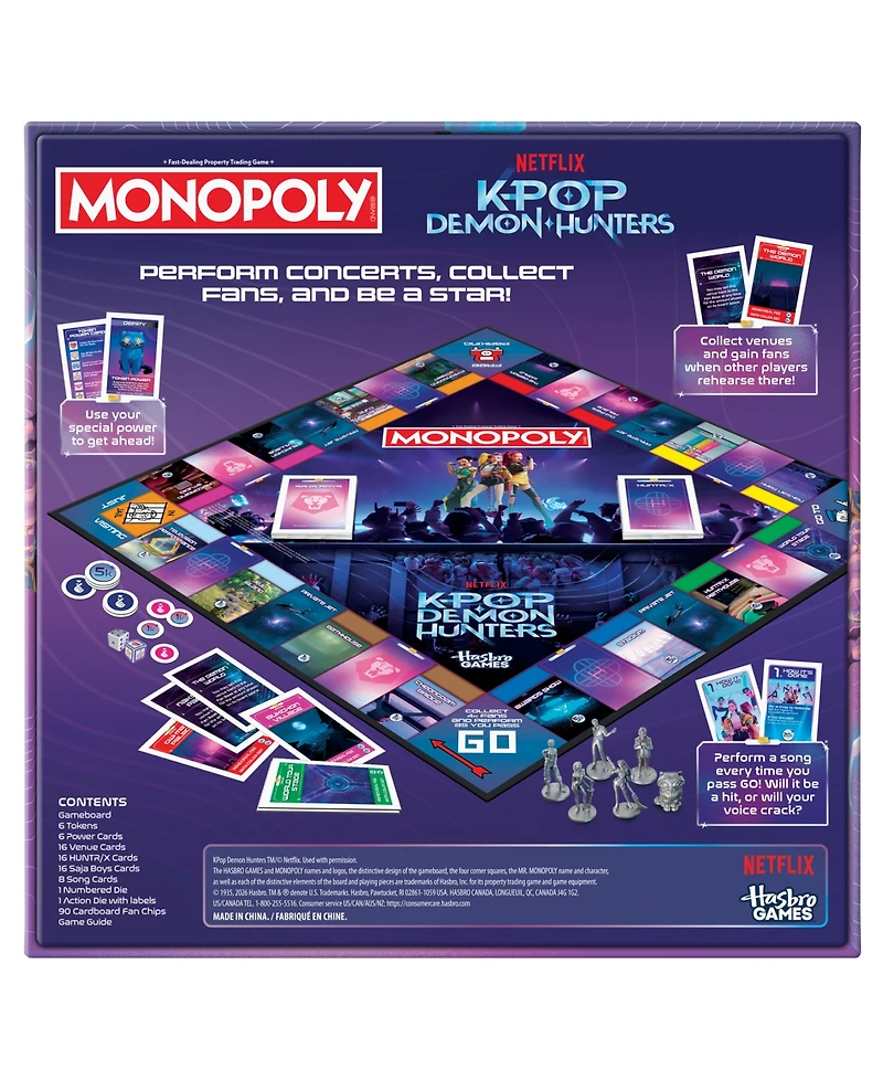 Monopoly KPop Demon Hunters Edition Board Game, Ages 8+