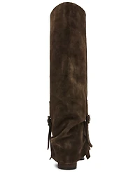 Steve Madden Women's Bozeman Cuffed Block Heel Tall Slouch Boots