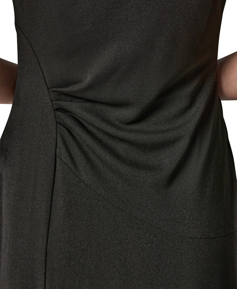 Donna Karan New York Women's Asymmetrical Neck Draped Gown