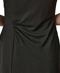 Donna Karan New York Women's Asymmetrical Neck Draped Gown