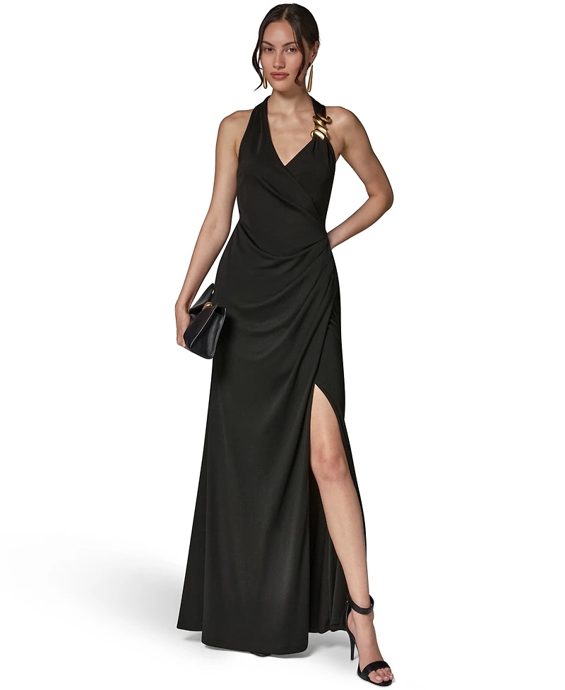 Donna Karan New York Women's Halter Neck Maxi Dress