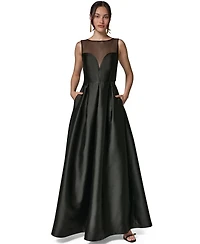 Donna Karan New York Women's Sweetheart Neck Pleated Dress