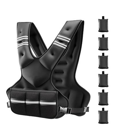 Vevor 11-20lb Adjustable Weighted Vest for Men Women Strength Training Running