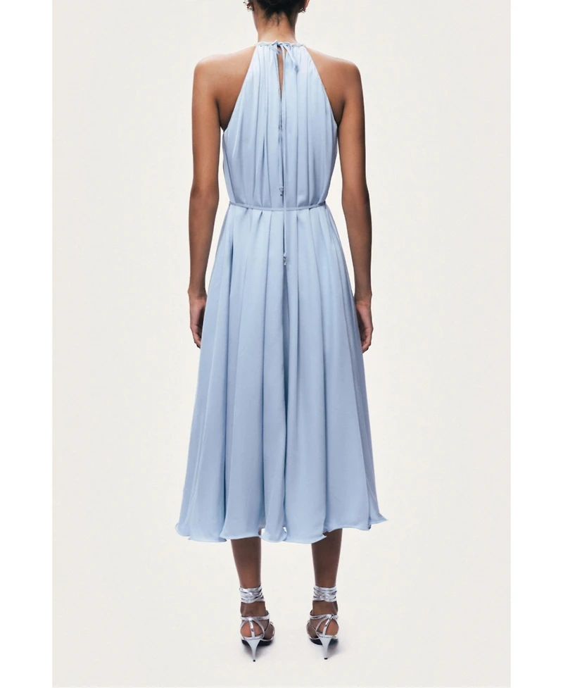 Nocturne Women's Embellished Halter Neck Midi Dress